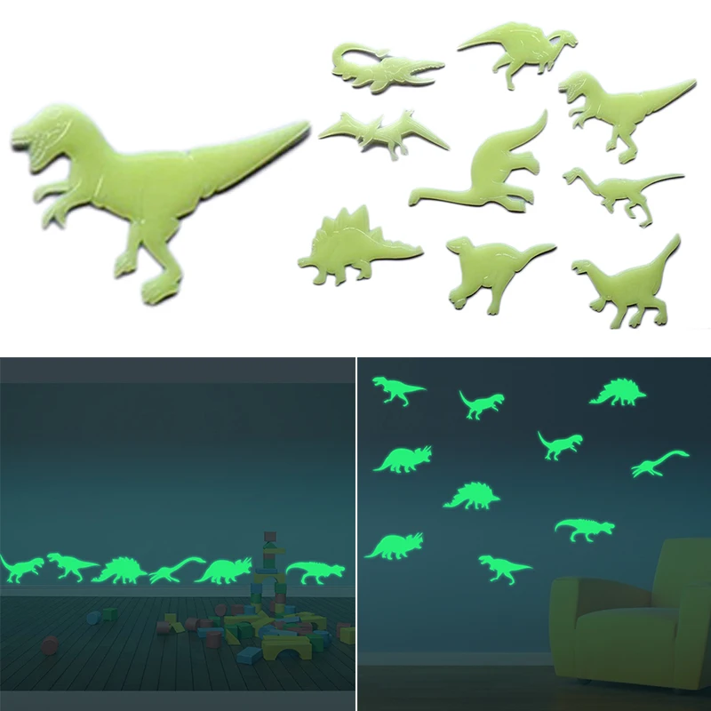 

Luminous Home Decor Decal Baby Kids Room Fluorescent Stickers Stereoscopic Dinosaur Glow In The Dark Bedroom Wall Stickers