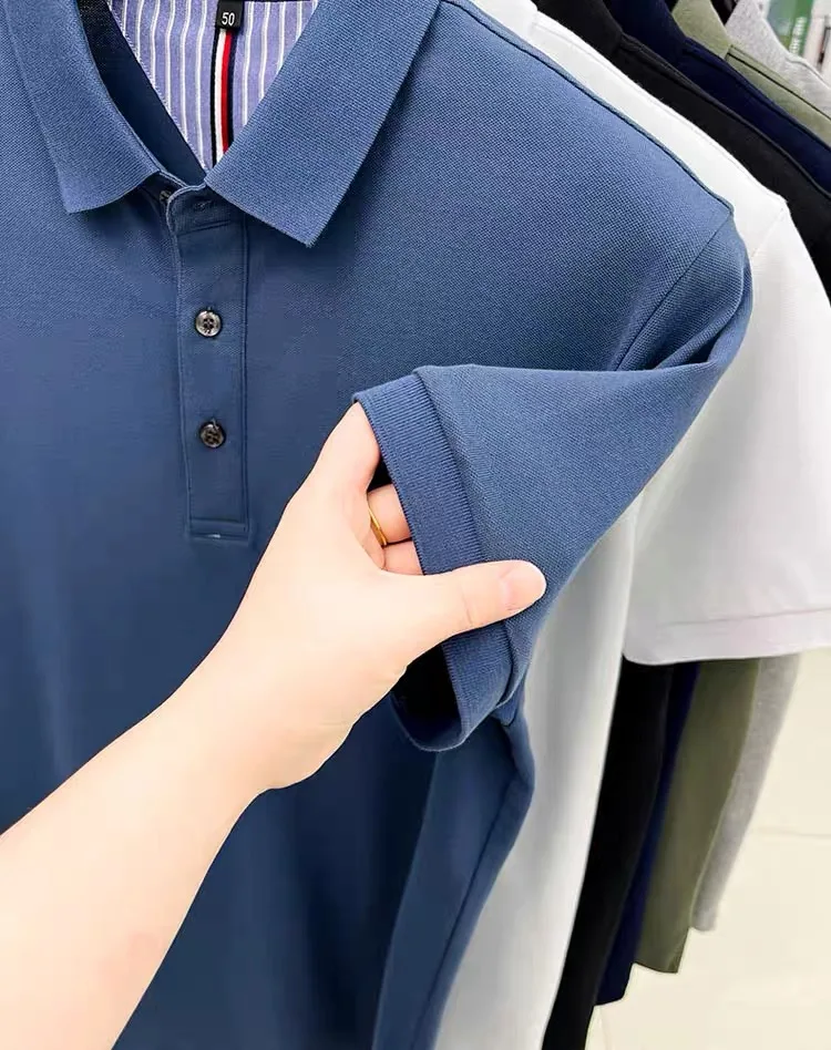 High quality brand summer new men's short sleeve fashionable striped golf polo shirt high-end designer design embroidered Tshirt 29 S6bc164e91c89411cb6b3b137d4d34d71y