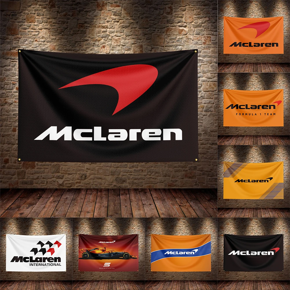 

3X5Ft McLarens Flag Polyester Printed Car Banner For Decor