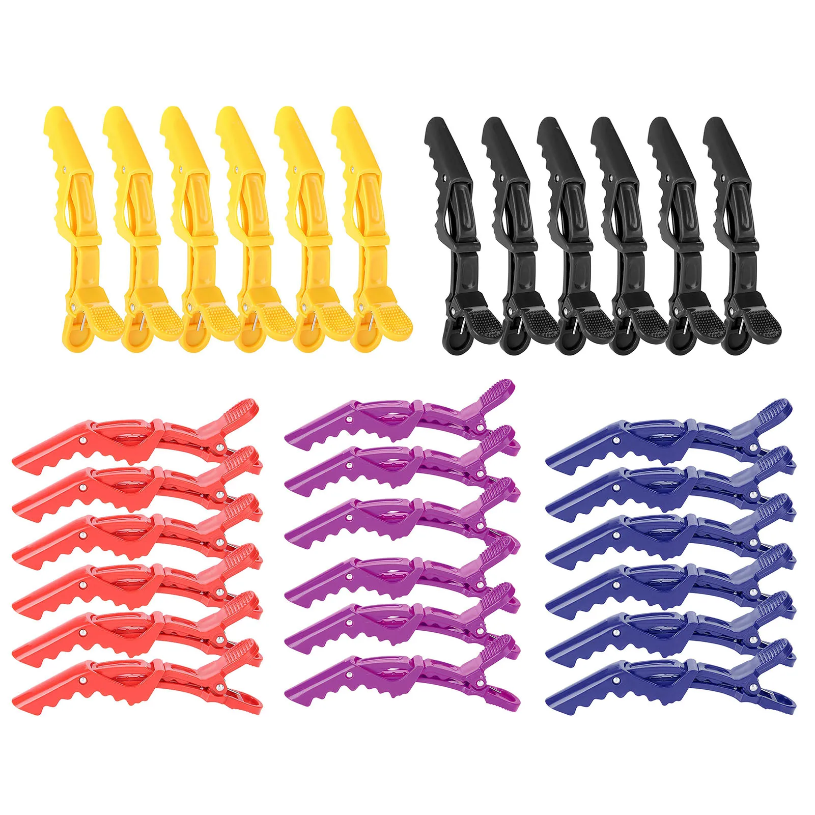 6Pcs Alligator Hair Clip Hairdressing Clamps Plastic Hair Claw Professional Barber For Salon Styling Hairpins Hair Accessories