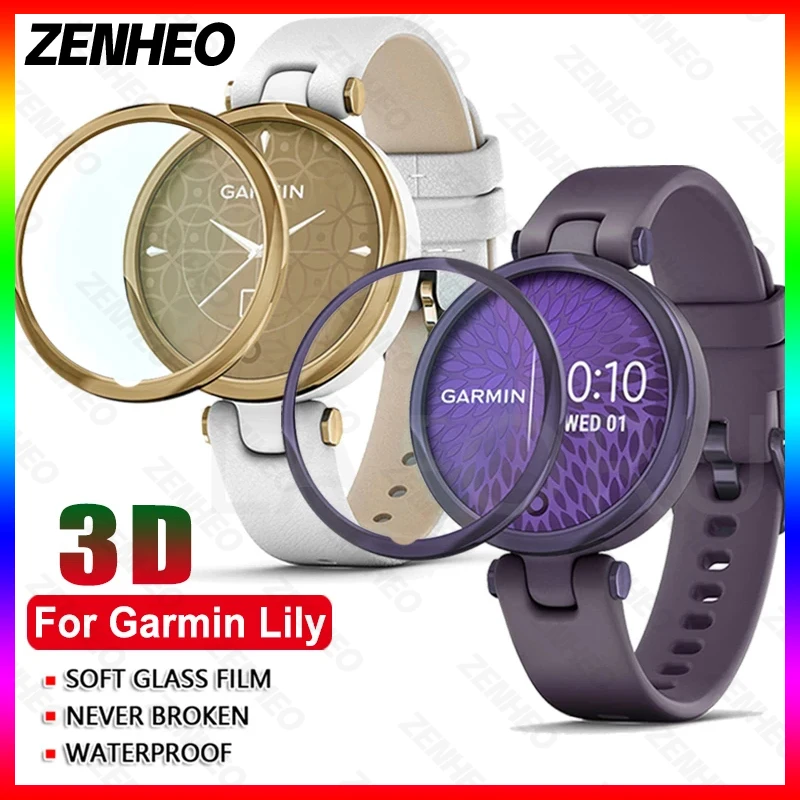 

2pcs Protective Film Cover for Garmin Lily Smart Watch 3D Curved Full Edge Screen Protector for Garmin Lily Film Accessories