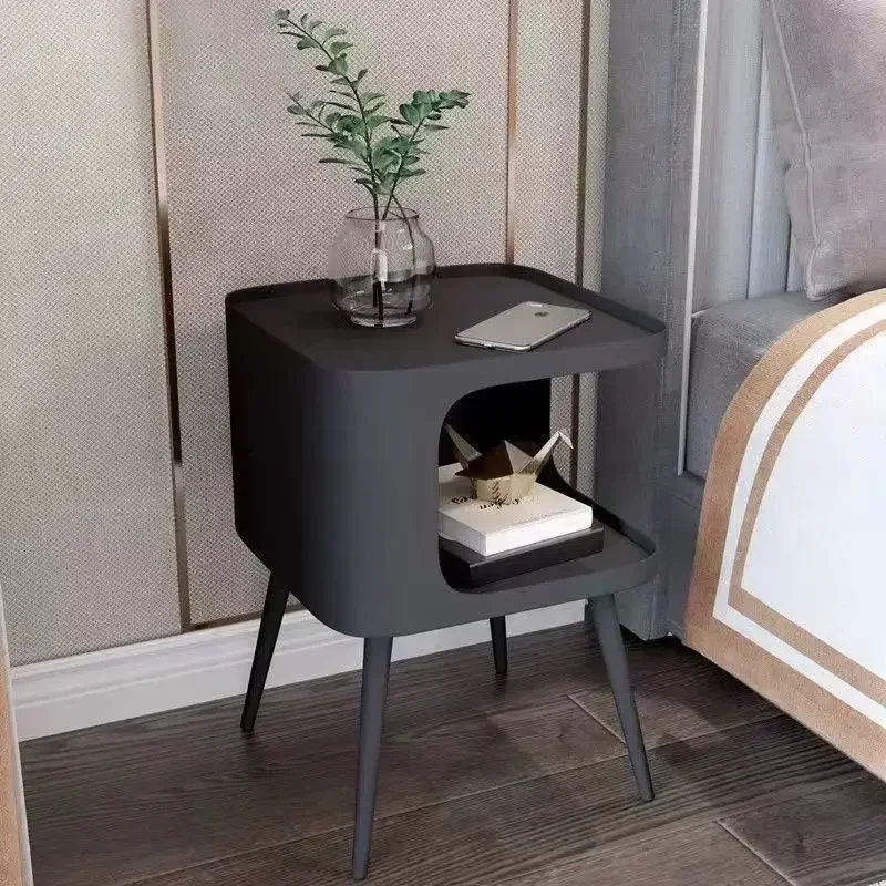 Iron Bedside Table Living Room Sofa Side Table Coffee Tables Bedroom Storage Bedside Retro Iron Indoor Furniture