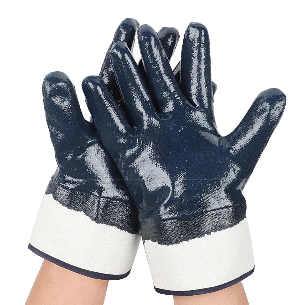 Rubber Impregnated Wear-Resistant Oil-Resistant Waterproof Non-Slip Work Gloves Full Hand Nitrile Rubber Protective Gloves