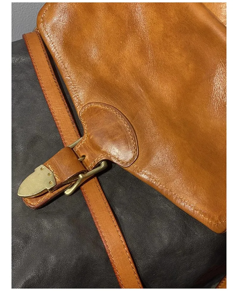Pndme Vintage Designer Luxus Echt leder Herren Multi-Pocket Umhängetasche Outdoor täglich echte Rindsleder Damen Umhängetasche – Detail 14