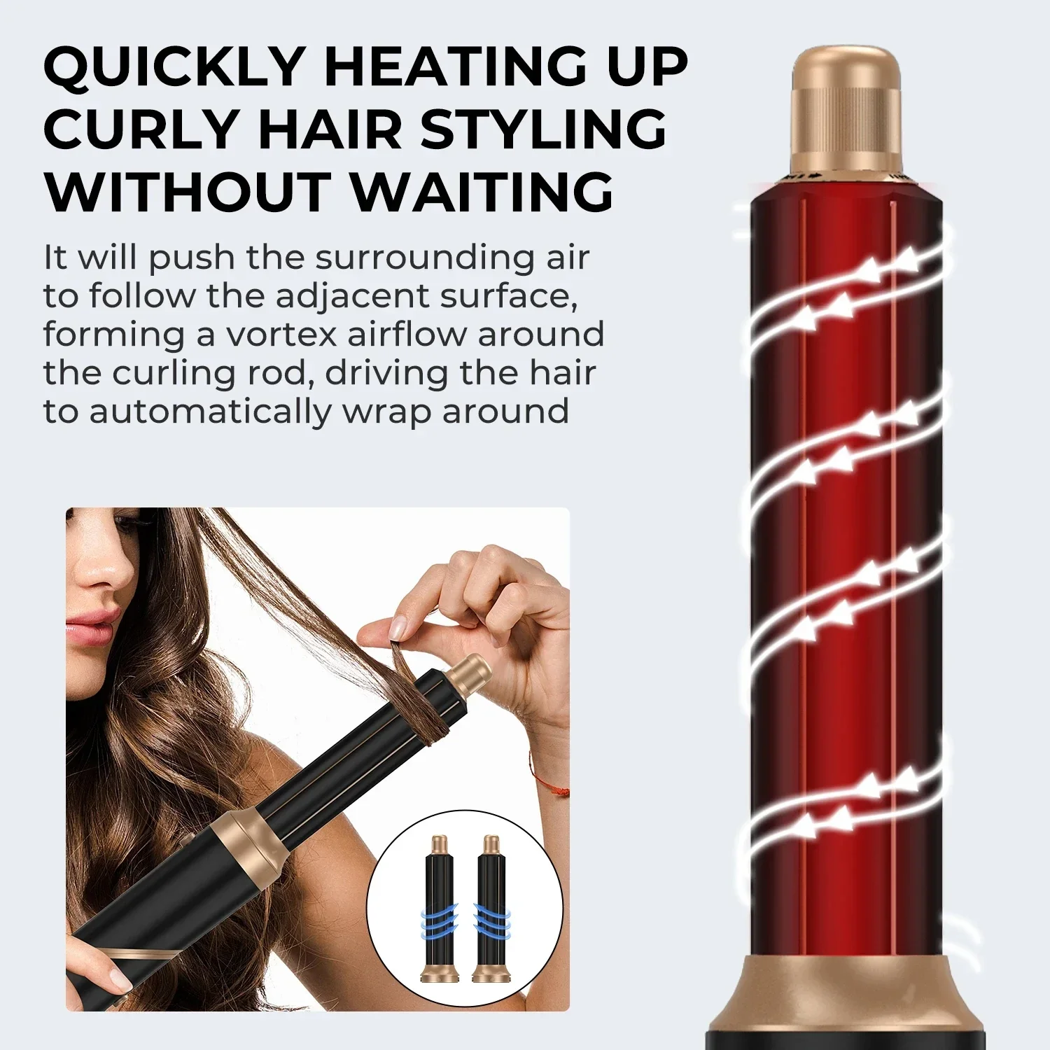 6 In1 Hair Dryer Curling Iron Straightener Hair Brush Electric Hairdryer Folding Styling Comb Multi Hair Styler Hair Care 6