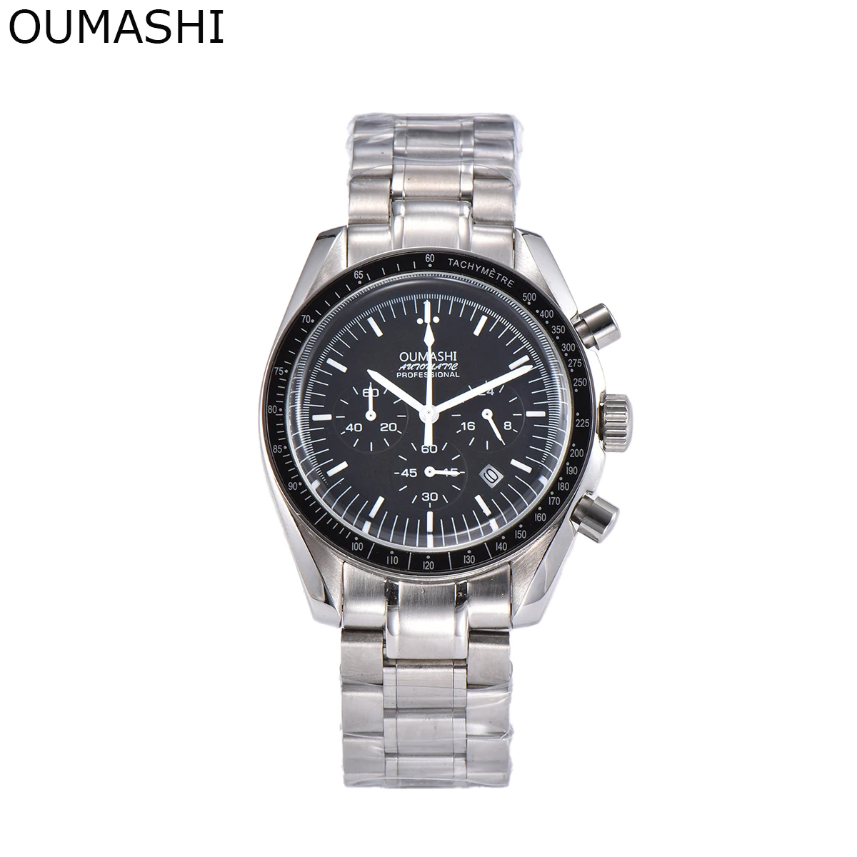 OUMASHI 40mm Quartz Watch Chronograph 