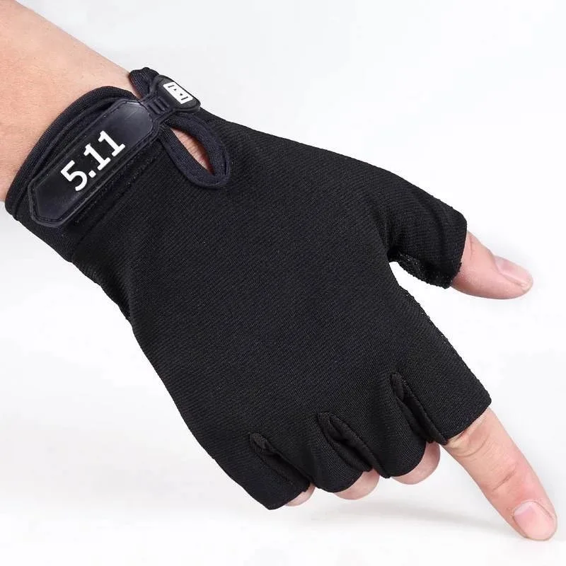 Anti-Slip Fingerless gloves Men Half Finger Fishing Hunting Cycling Gloves Outdoor Tactical Sport Equipment Camping Gloves 5