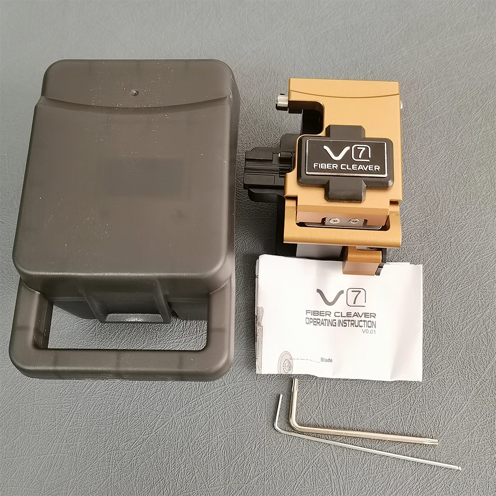 FTTH High Precision V7 For Hot Fusion Optical Fiber Cleaver Cutter Tool Kit V7 Fiber Cutting Knife Made in Korea Free Shipping