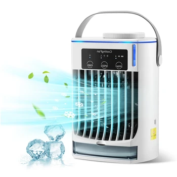 Small Space Air Conditioning for Home Rechargeable Portable Summer Desktop Air Cooler Spray Fan Moist Clean Air for Office Room 1