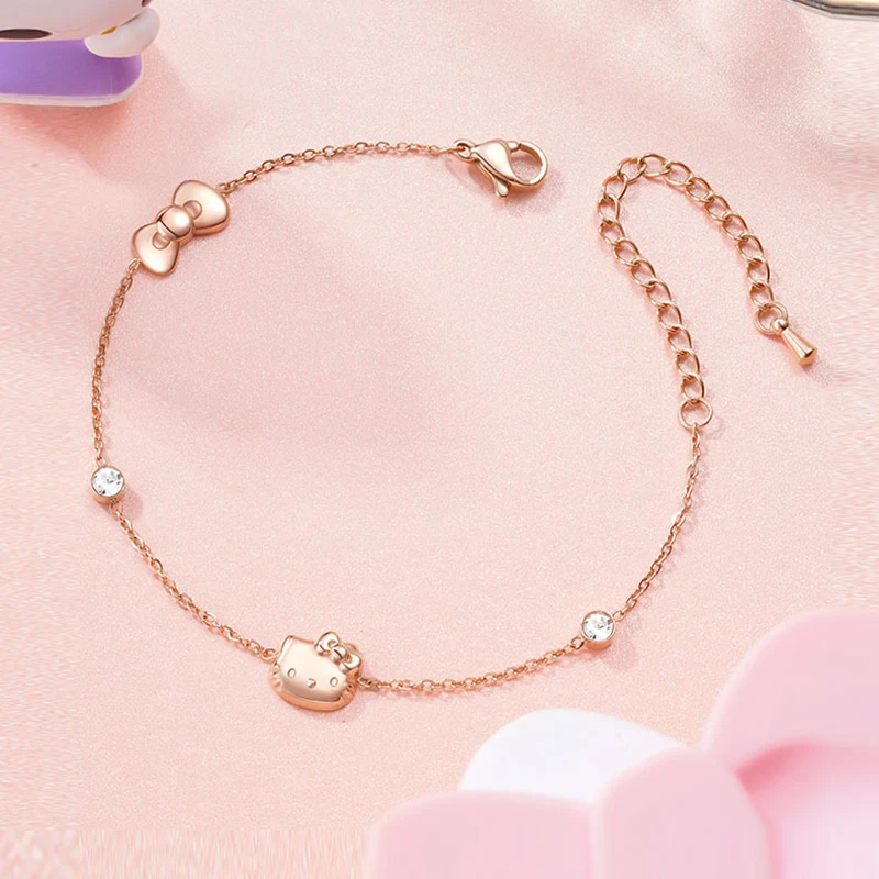 

Милые Браслеты Sanrio Hello Kittys аксессуары Kawaii Beauty мультфильм аниме ручная бижутерия Украшения игрушки для девочек подарок