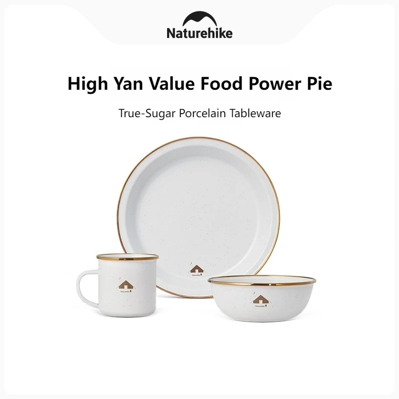 

Naturehike Camping Enamel Tableware Portable Outdoor Water Cup Camping Dish Set Picnic Equipment Easy To Clean