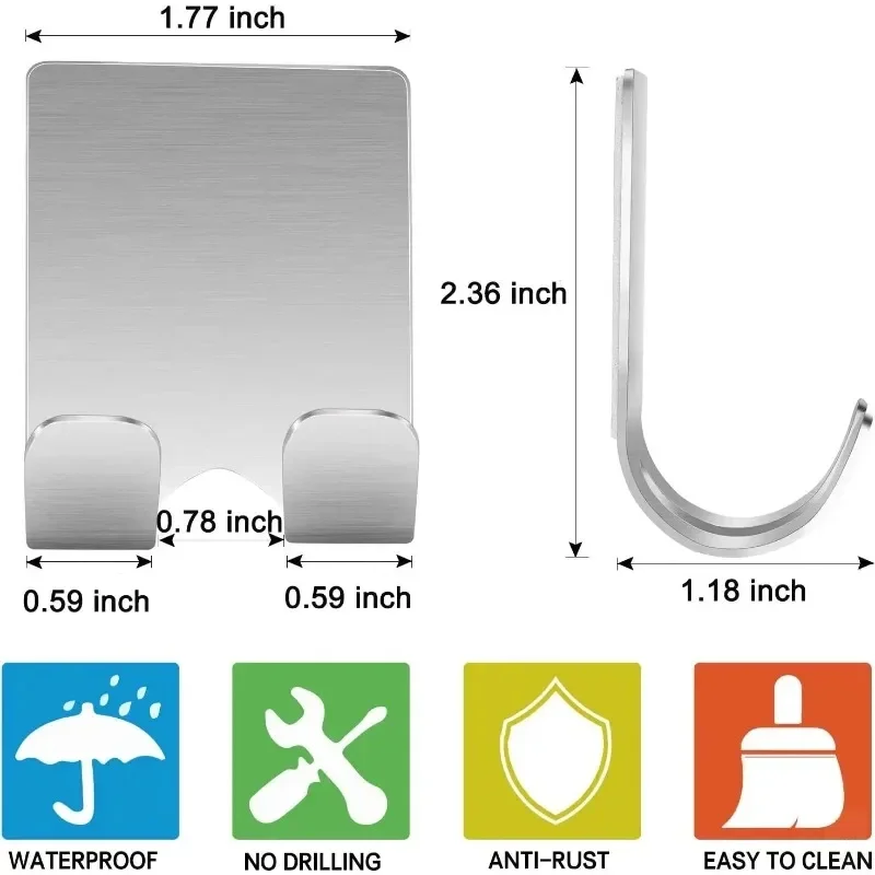 Wall Mounted Stainless Steel Razor Holder