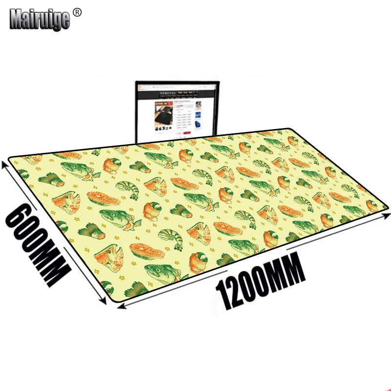 

Fish Mouse Pad Xxl Extended Pad Mouse for Computer Anti-slip Carpet Rug Pc Gemer 120X60MM Desk Mat Cute Desk Accessories Playmat