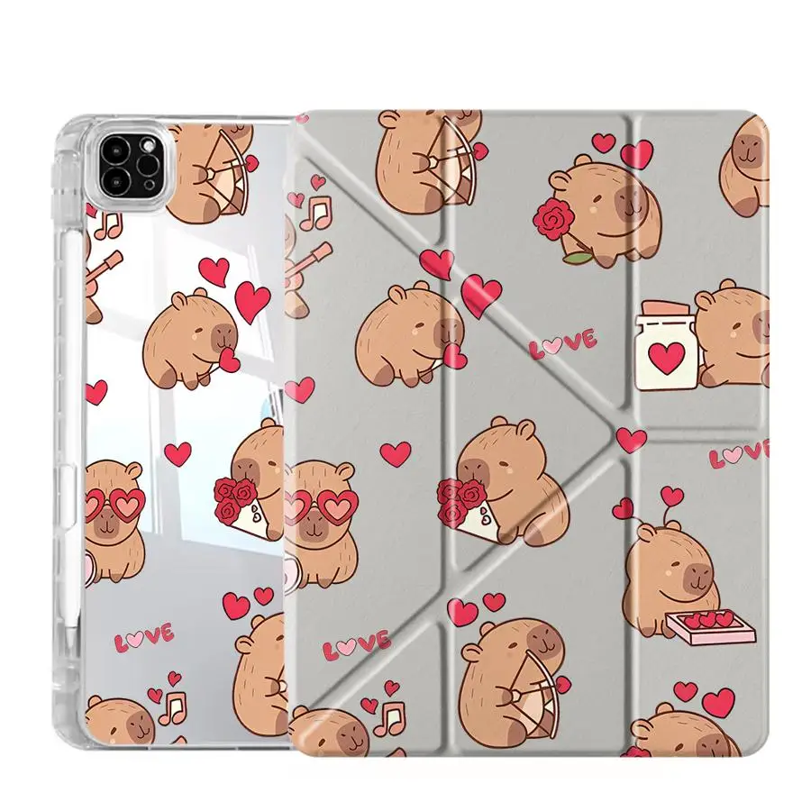 Capybara Love Y-Fold Tablet Holder Cover Case