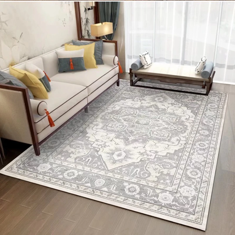 

American Retro Living Room Carpet, Simple Bedroom, Bedside Soft Carpets, Light Luxury Hotel Decorative Rug, Home Porch, Non-slip