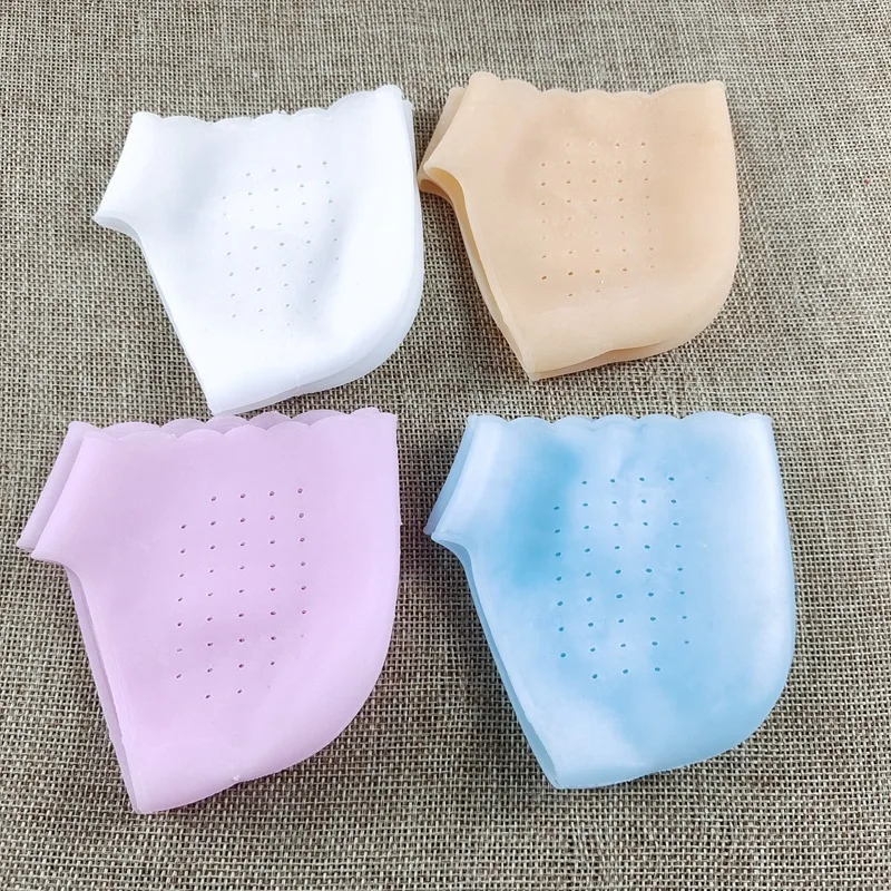 Heel Socks 1pair Silicone Anti-Cracking Moisturizing Gel Lace Heel Cover with Hole