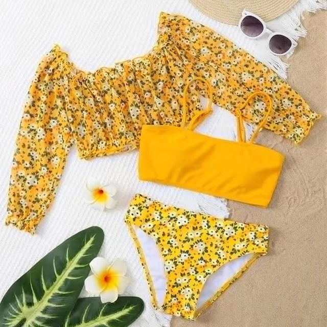 Maillot de bain garçon - Imprimé Animal Jaune