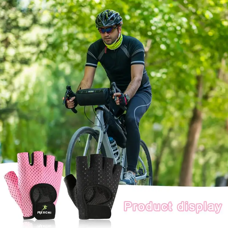 Summer Men's Fitness Gloves Gym Weightlifting Yoga Women Breathable Mitten Training Sports Non-slip Half Finger Cycling Gloves fingerless gloves,fitness gloves,bicycle gloves