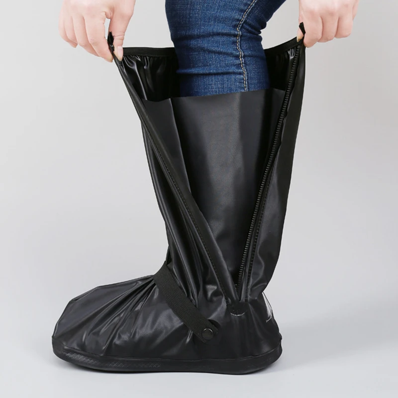 LMoDri Motorcycle Rain Shoes Covers Waterproof Bicycle Thicker Scooter Nonslip Boot Overshoes Rainproof Shoe Cover Boot Reusable