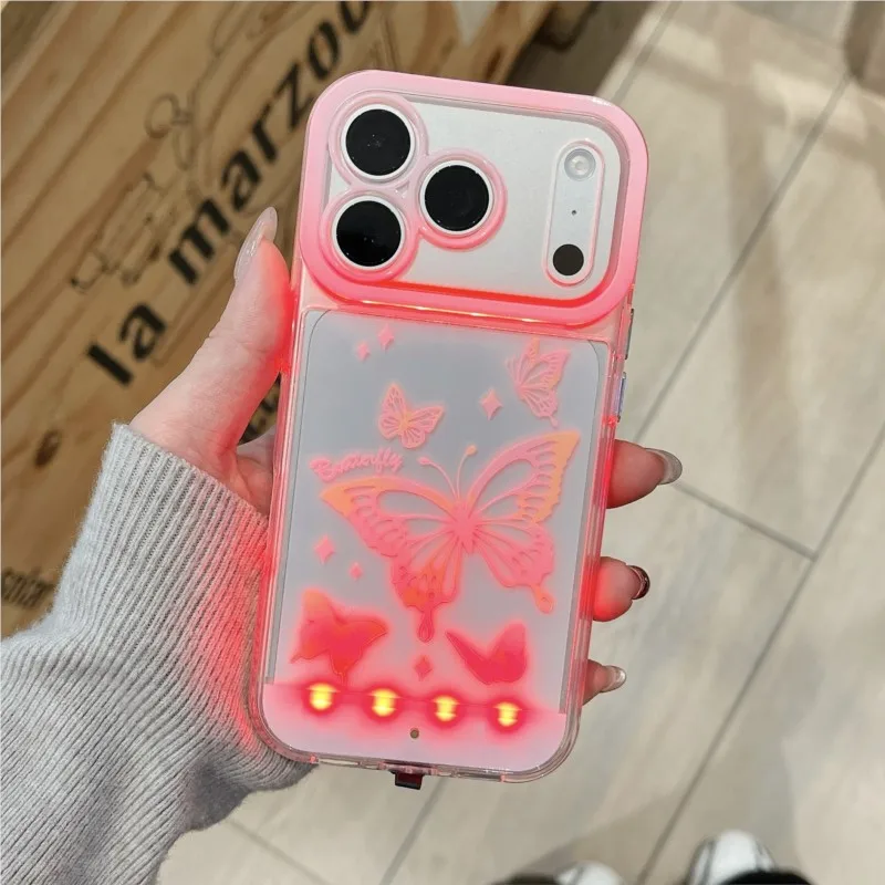 Luminous Butterfly Flash Phone Case - Stylish Fashion Cover