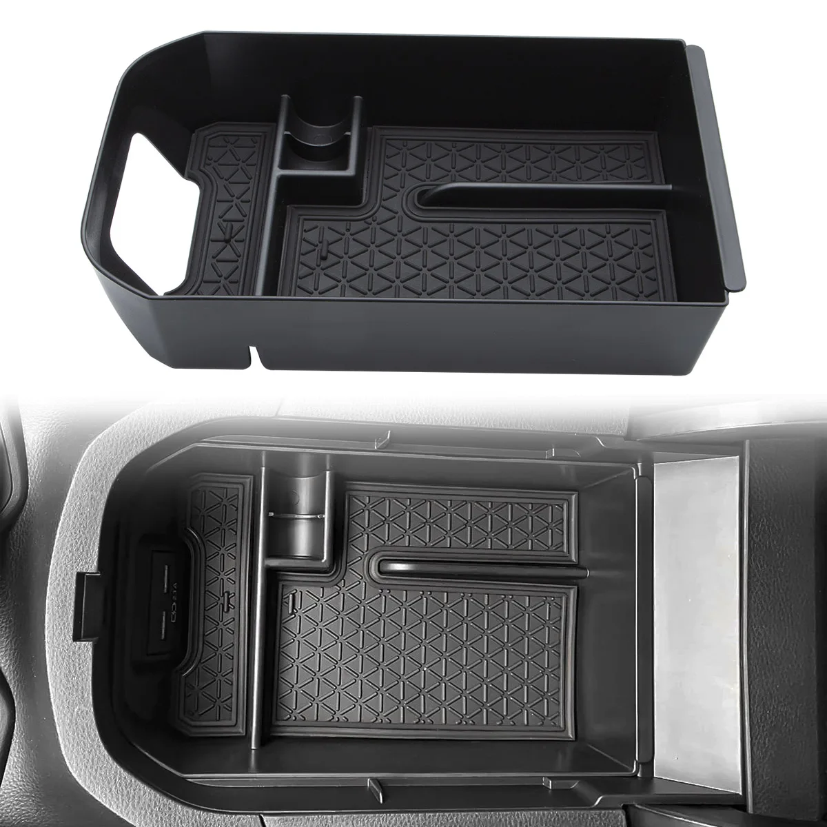 Toyota RAV4 2019-2022 용 2 Pcs 자동차 센터 콘솔 팔걸이 보관함 주최자 트레이 자동차 액세서리 인테리어