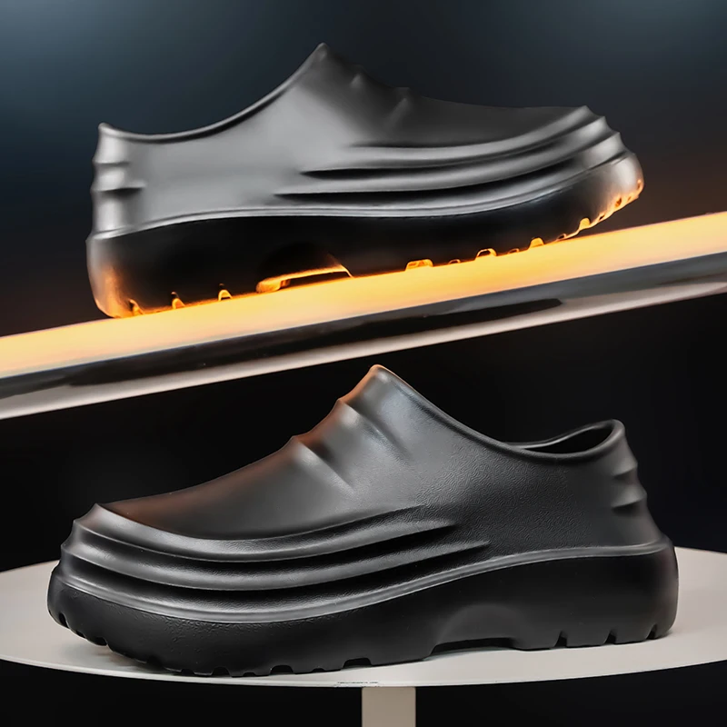 أحذية الشيف الرجالية الصيف الربيع والخريف النعال الرجال أحذية المطبخ زوجين أحذية مضادة للماء النساء أحذية الشيف إيفا رجل الصنادل