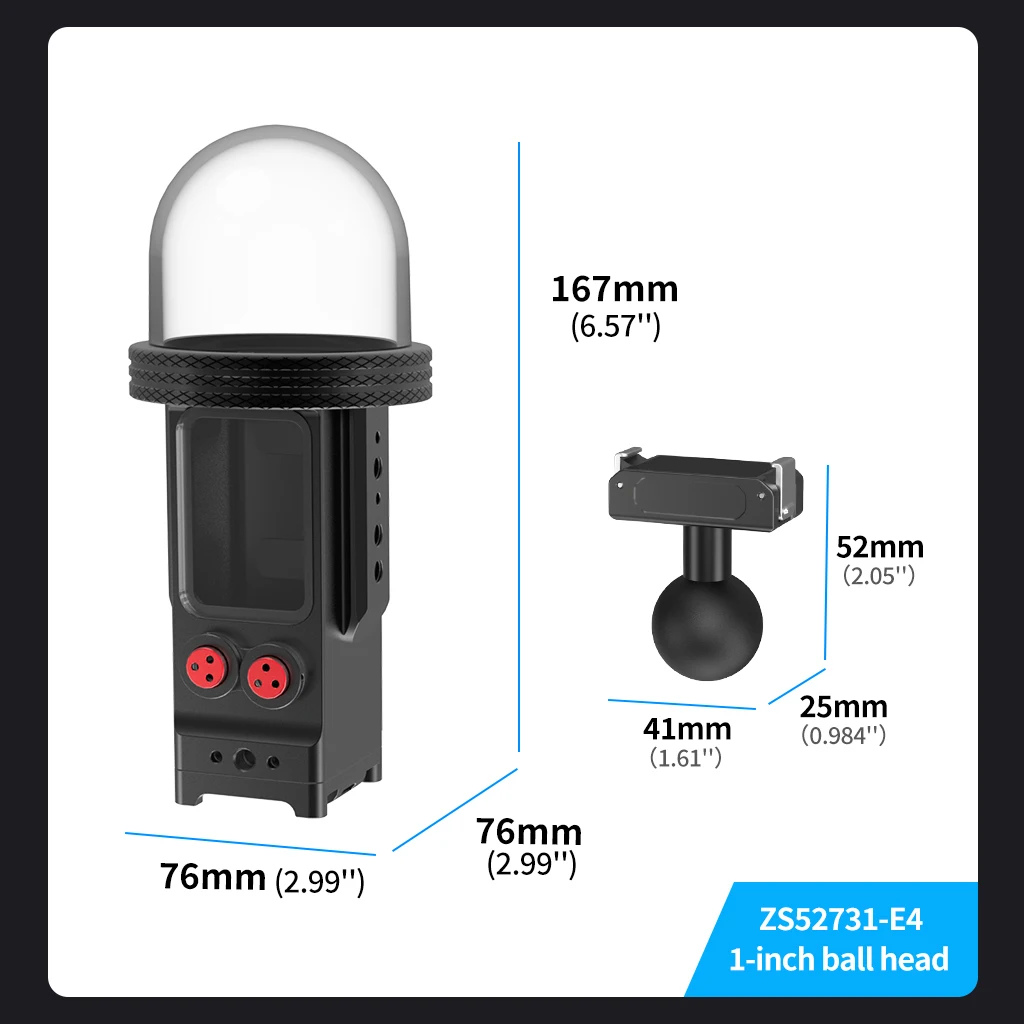 Für DJI Osmo Pocket 3 Wasserdichtes Gehäuse 80 m Aluminiumpanzerung Magnetisches Schnellspanngehäuse 1/4 Halterung für Unterwasserkamera Gimbal – Detail 28