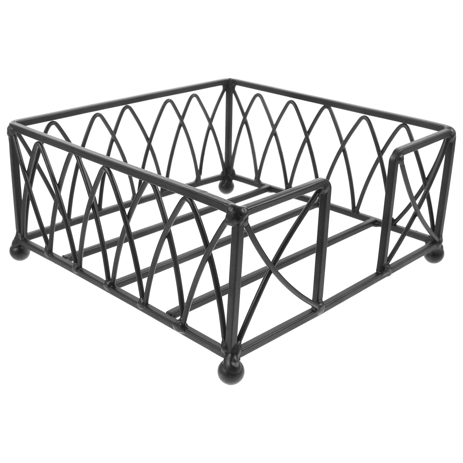 

Iron Paper Towel Holder Napkin Stand Bar Napkins Organizer Decorative Metal Tissue Bathroom Disposable