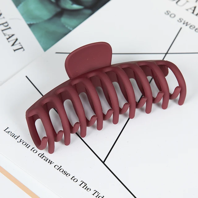 Hot Sale Solid Color Claw Clip Large Barrette Crab Hair Claws Bath Clip Ponytail Clip For Women Girls Hair Accessories Gifts X7-1-11cm