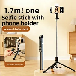 Extendable Wireless Selfie Stick & Tripod with Foldable Stand (R1S - 170cm - LED)