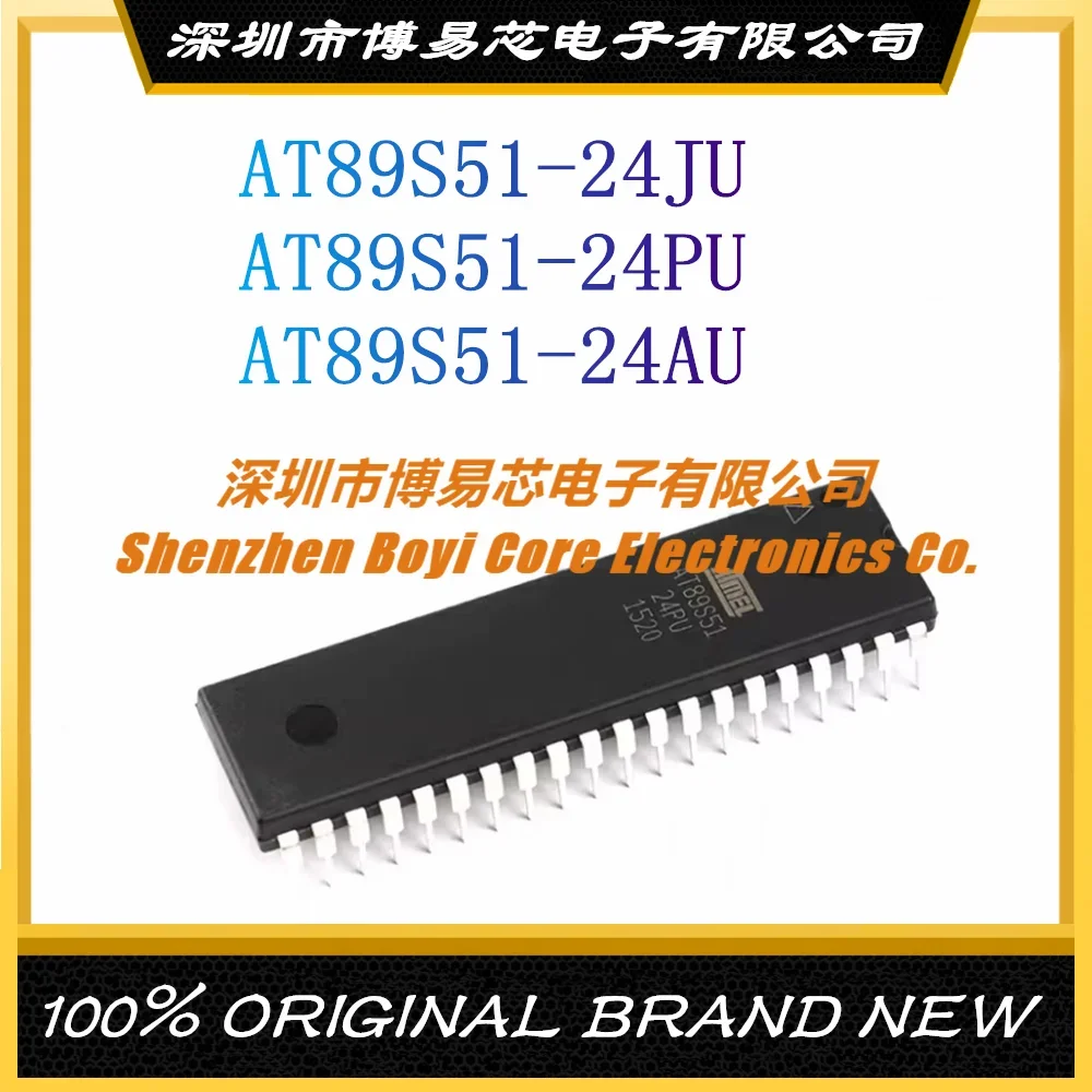 

AT89S51-24JU AT89S51-24PU AT89S51-24AU DIP-40 PLCC-40 TQFP-44 Microcontroller (MCU/MPU/SOC) IC Chip