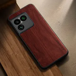 Elegant Retro Wooden Pattern PU Leather Phone Case - Xperia 1 viii (Brown)