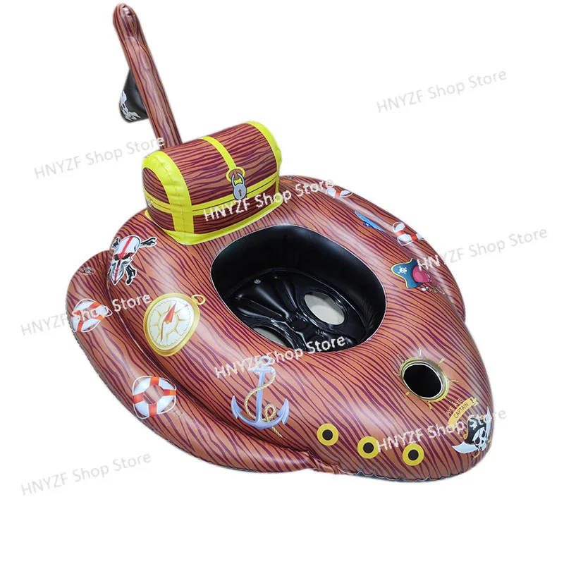 Jouets de jeu aquatique pour enfants, bateau pirate gonflable, siège de réservoir, anneau de natation pour piscine d'arrosage