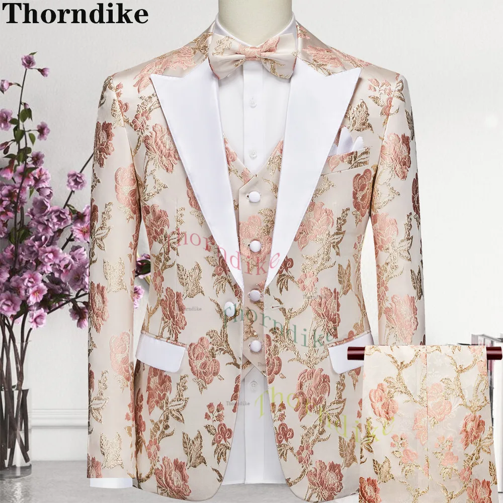 Thorndike Men Suits Turkey Tailor-Made Blazers Pants Business Casual Party One Button Wedding