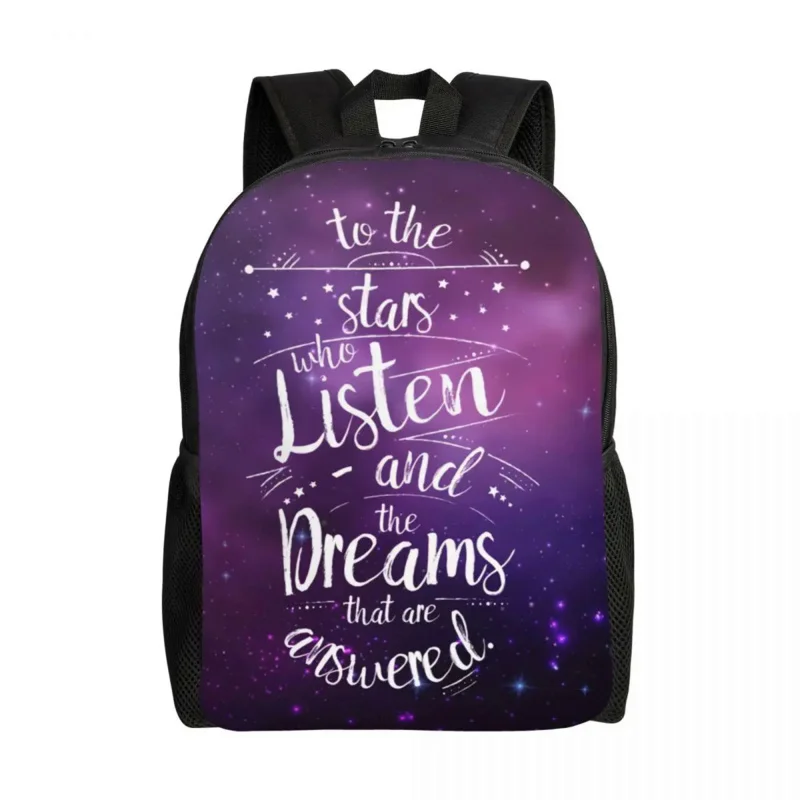 

ACOMAF To The Stars Who Listen And The Dreams Are Answered Travel Backpack School Computer Bookbag College Student Daypack Bags