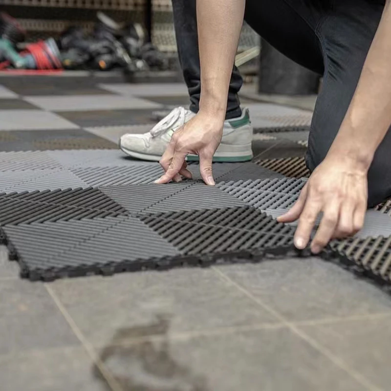 Interlocking Perforated Garage Floor Tiles, 51 OFF