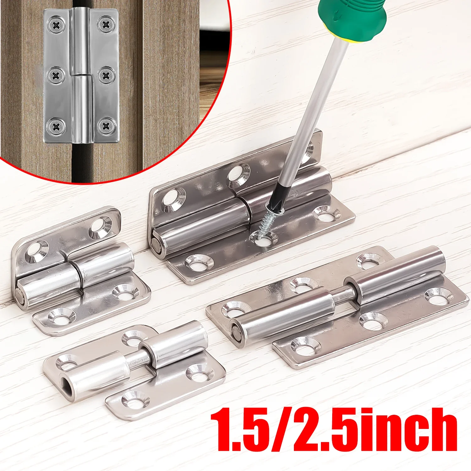1/5pcs Stainless Steel Removable Hinge Heavy Duty Casement Detachable Hinges Slip Joint Lift Flag Off Door Furniture Hardware stainless steel hinges door hinges