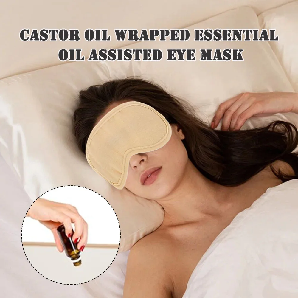 Castor Oil Wrap Pack For Eye Castor Oil Compress With Adjustables Strap For Relaxing 4
