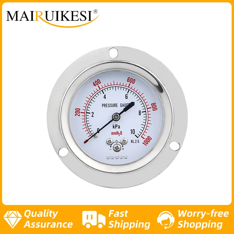 MAIRUIKESI 60mm Capsule Pressure Gauges Accuracy 2 5 0 100Kpa inH2o mairuikesi-60mm-capsule-pressure-gauges-accuracy-2-5-0-100kpa-inh2o