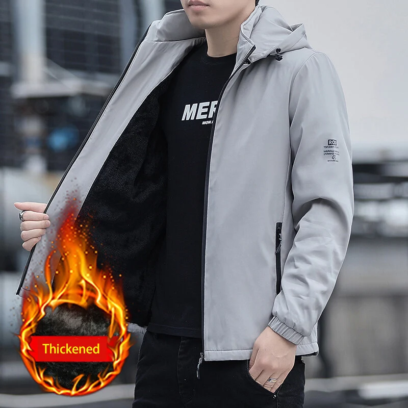 

Бренд BROWON, куртки для мужчин, корейская мода, осень, новые одноцветные пальто для мужчин, зима 2024, плюшевая и утолщенная куртка, Мужская одежда