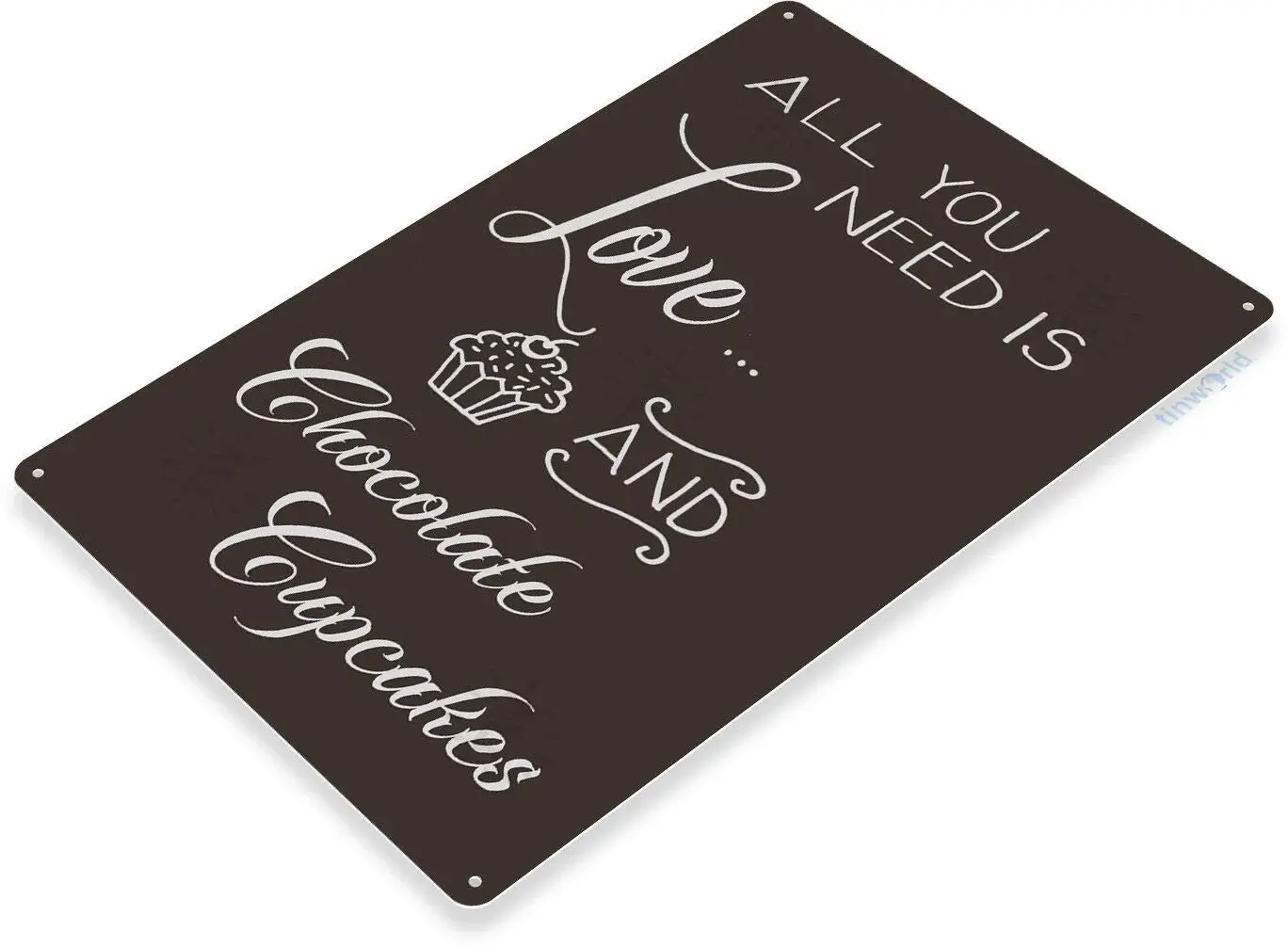 

TIN Sign Love and Chocolate Cupcakes Kitchen Cottage Bakery Rustic Metal B779 Retro Wall Home Bar Pub Vintage Cafe Decor, 8x12 I
