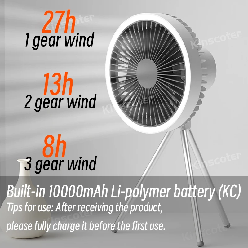 Remote Control Camping Electric Fan Auto Rotary Usb Rechargeable Ceiling Fan  Portable 10000mah Power Bank Air Cooler Tent Lamp - Fans - AliExpress