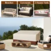 Outdoor Sofa Cover Waterproof 3-Seater Outdoor Sofa Cover Lawn Patio Furniture Covers with Air Vent and Handle of 201X 94X 89cm 6