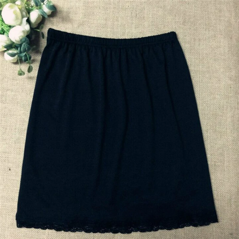 Description Picture 6 of itemSatin Underskirt Half Slips Dress For Women Summer Thin Ice Silk High Waist Elastic Anti-Penetrating Underskirt Plus Size