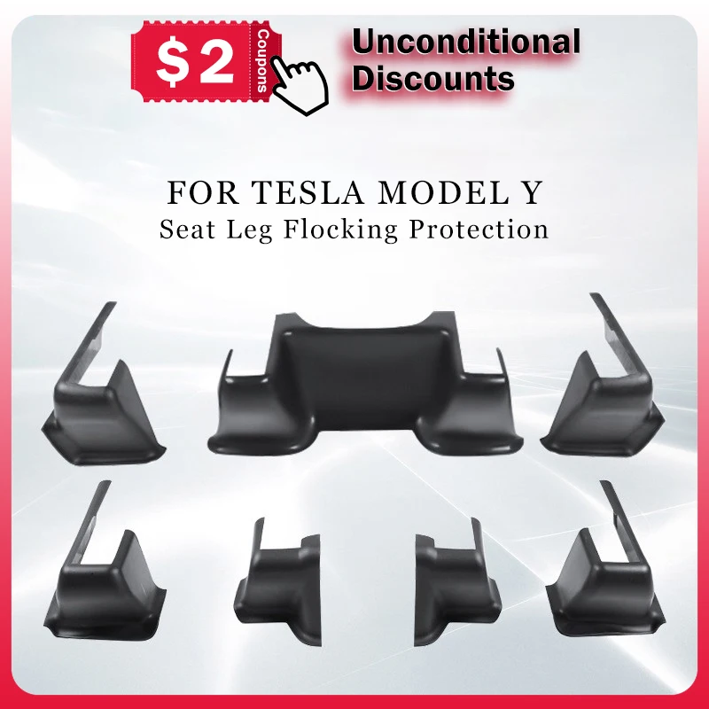 

Protection Shell For Tesla Model Y 2021-2023 Under Seat Corner Guard Front Rear Seat Slide Rails Protector Cover Anti-Kick Decor