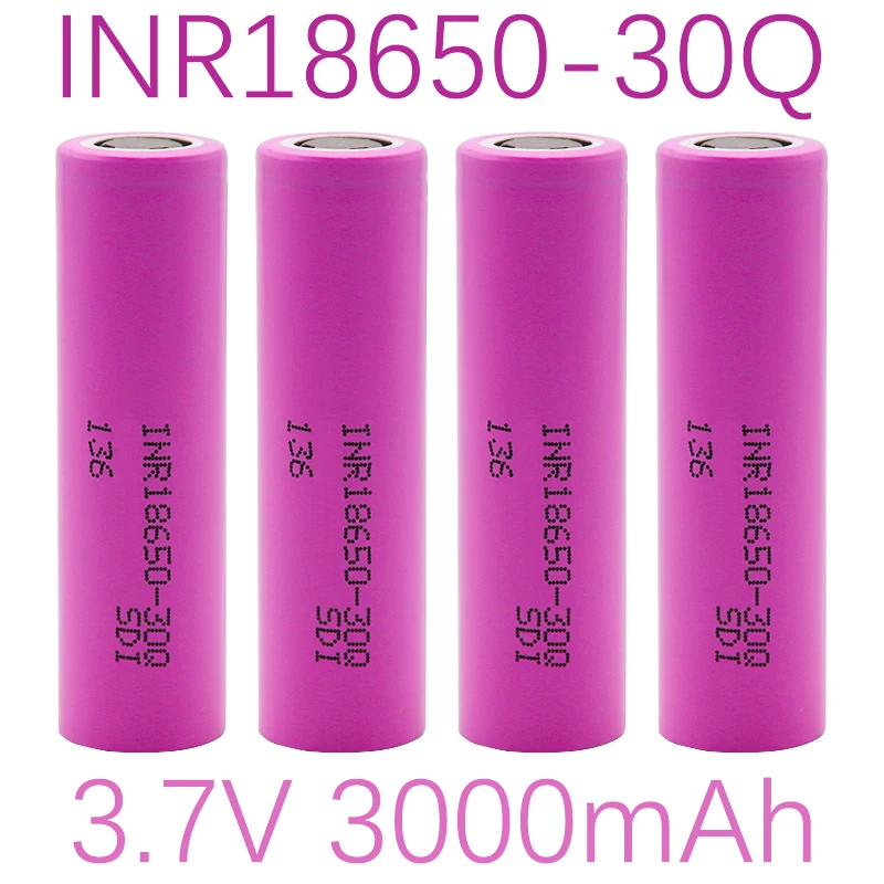 

3.7V 3000mAh INR18650 30Q battery and discharge 20A dedicated to electronic equipment such as electric toys, free shipping.