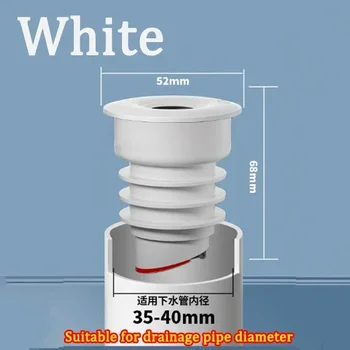 ซิลิโคนท่อระบายน้ําท่อระบายน้ําท่อซีลแหวนปลั๊กน้ําท่อระบายน้ําชั้นป้องกันกลิ่นท่อระบายน้ําซีล Stopper อุปกรณ์ห้องน้ําฝักบัว Drainer 7