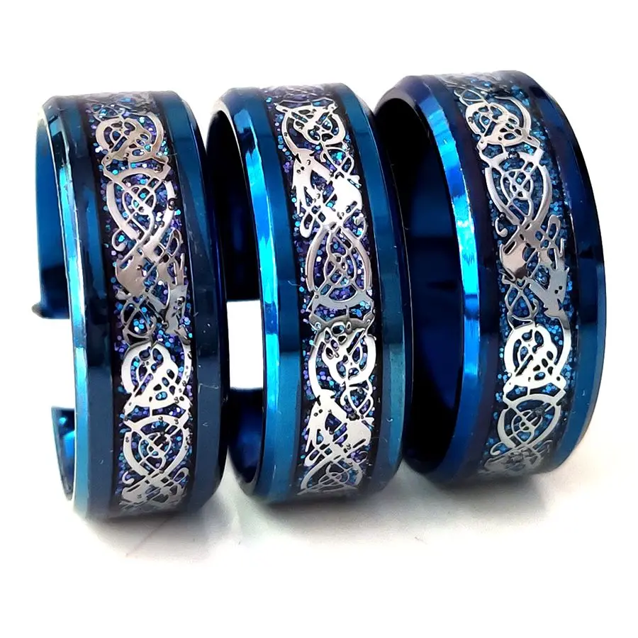 Großhandel 30 stücke Retro Drachen Ring für Männer 10 Styles Assorted Drachen Männlichen Weibliche Bequeme Kühlen Ringe Punk Stil Männer geschenke – Detail 8