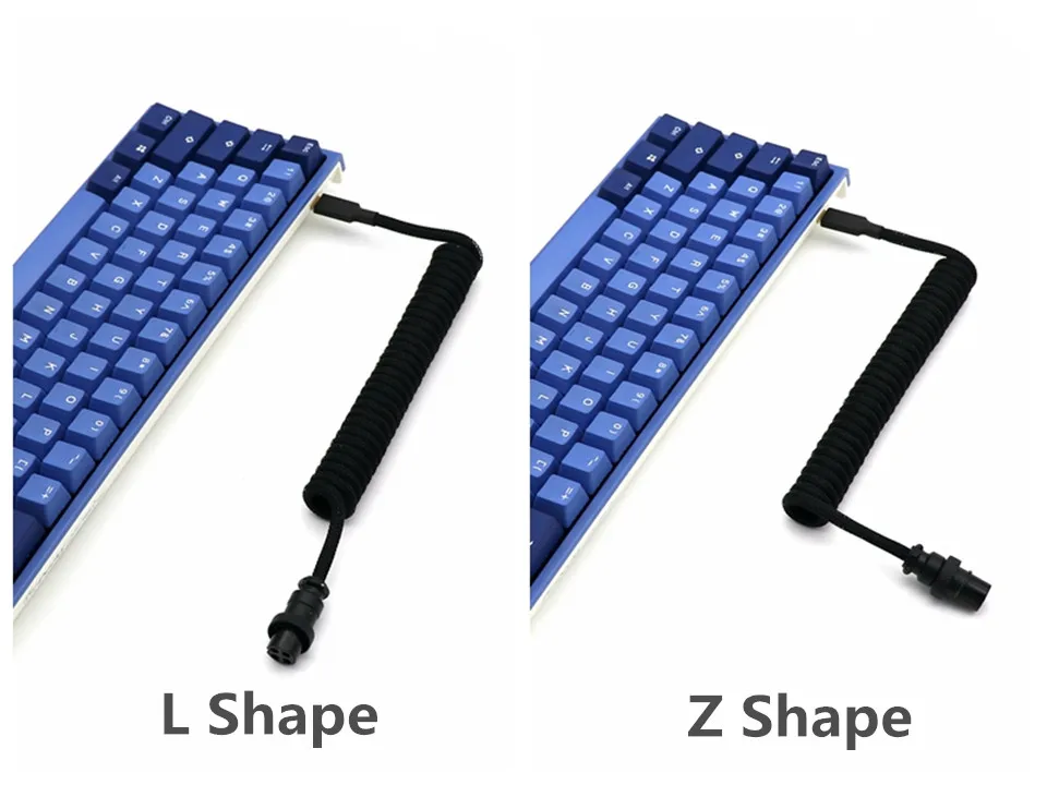 送料無料 通販 激安 Type USB Spring Coiled Black White Shape Z C Cable Coil PCアクセサリ・サプライ