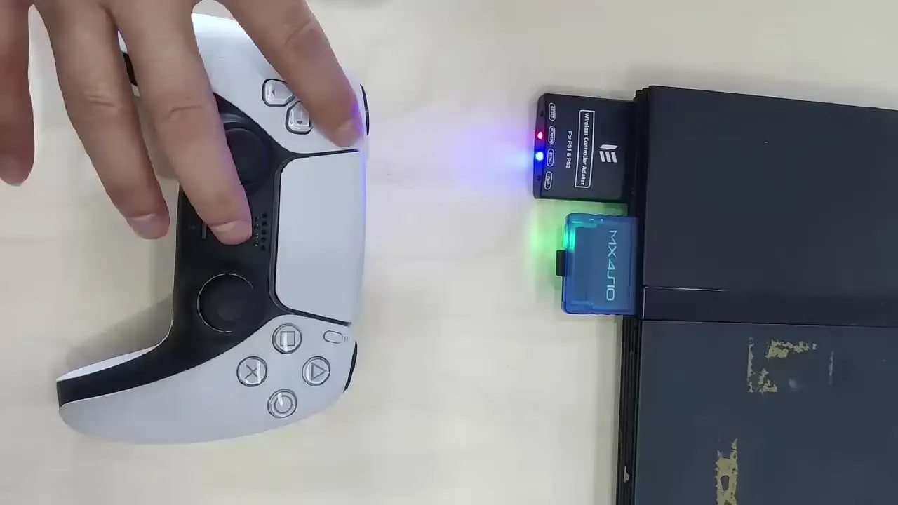 RGEEK ワイヤレスコントローラーアダプター、PS1/PS2コンソール用